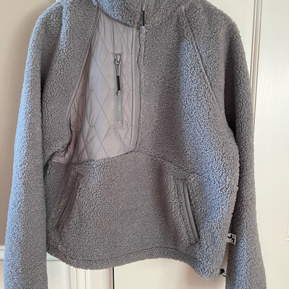 JoyLab Soft Gray Fleece Pullover